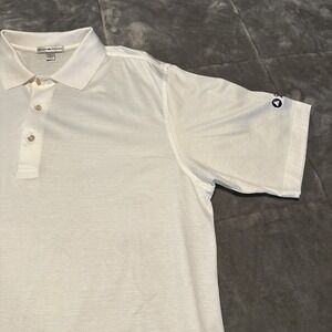 Peter Millar Shirt Mens‎ Large L White Polo Performance Golf On Assignment